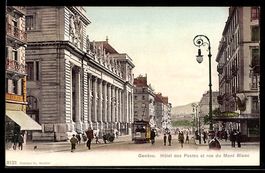Geneve, Strassenbahn in der rue du Mont 