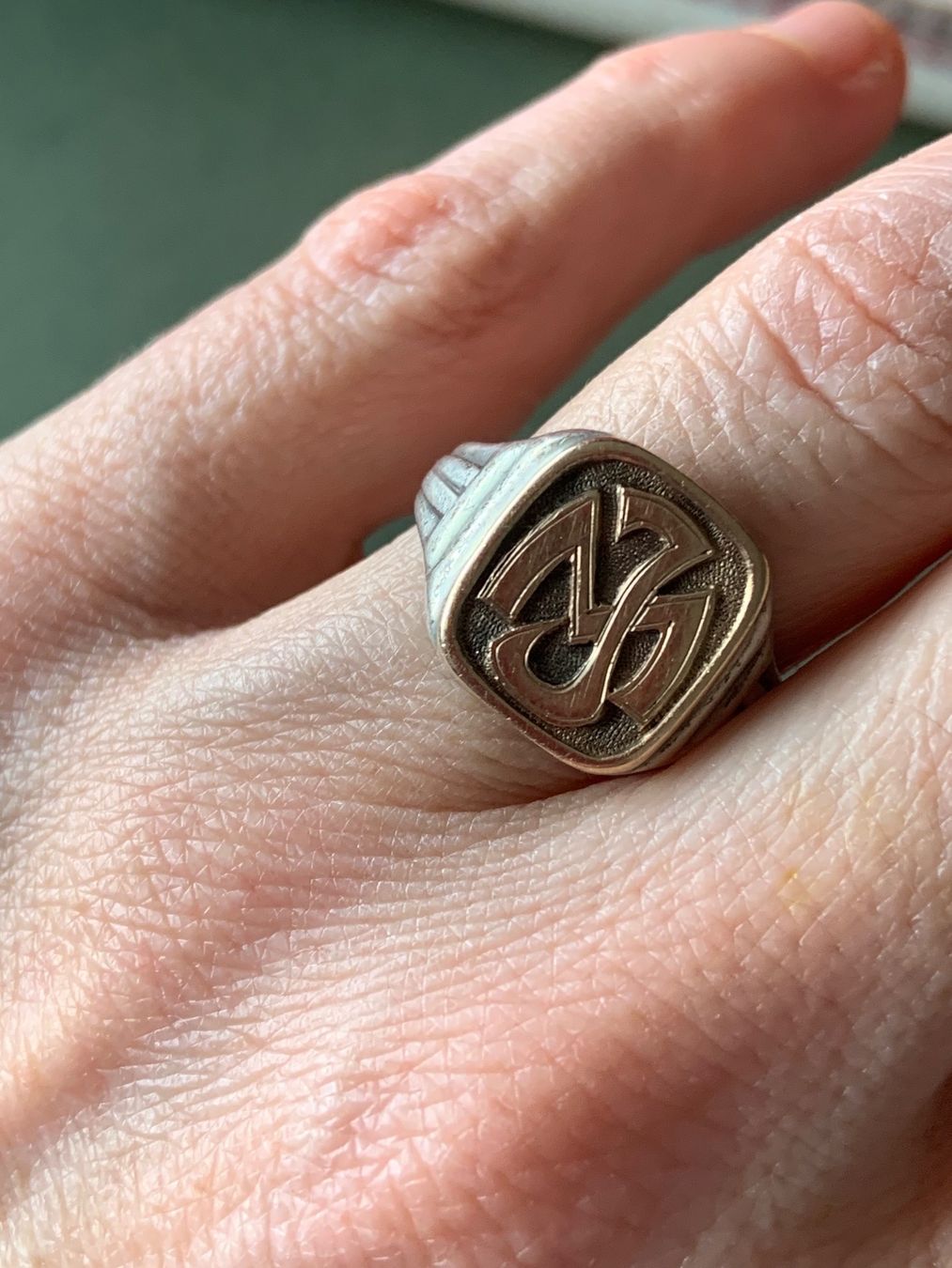 Bagues: Herrenring Gold/Silber INITIALEN M&J (57) – D'occasion à Laufen par belleskulptur 5