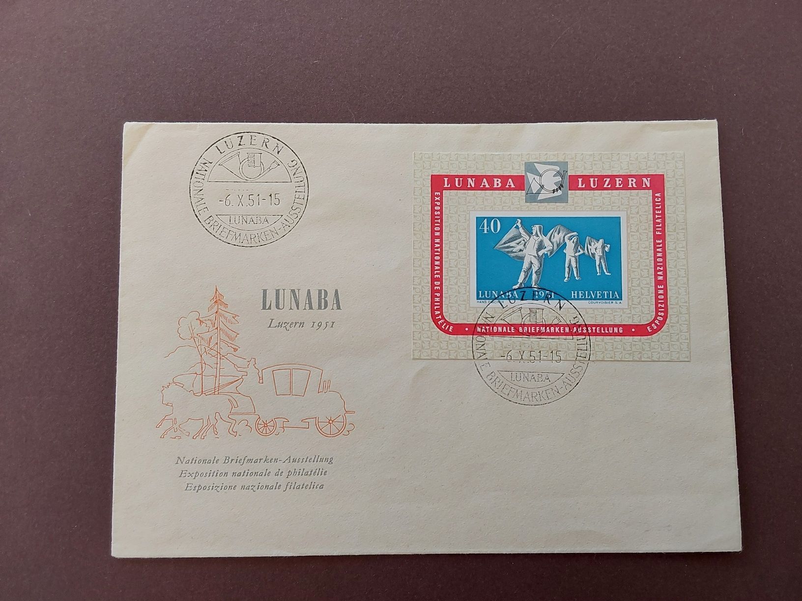 Tutti i francobolli: FDC LUNABA 1951 – Usato da Stansstad venduto da grimmli77