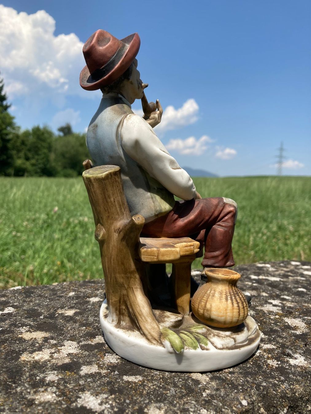 Statuette: FIGUR  Keramik  Handwerker  Bauer Grossvater  1975 – Usato da Subingen venduto da ArtBead 4