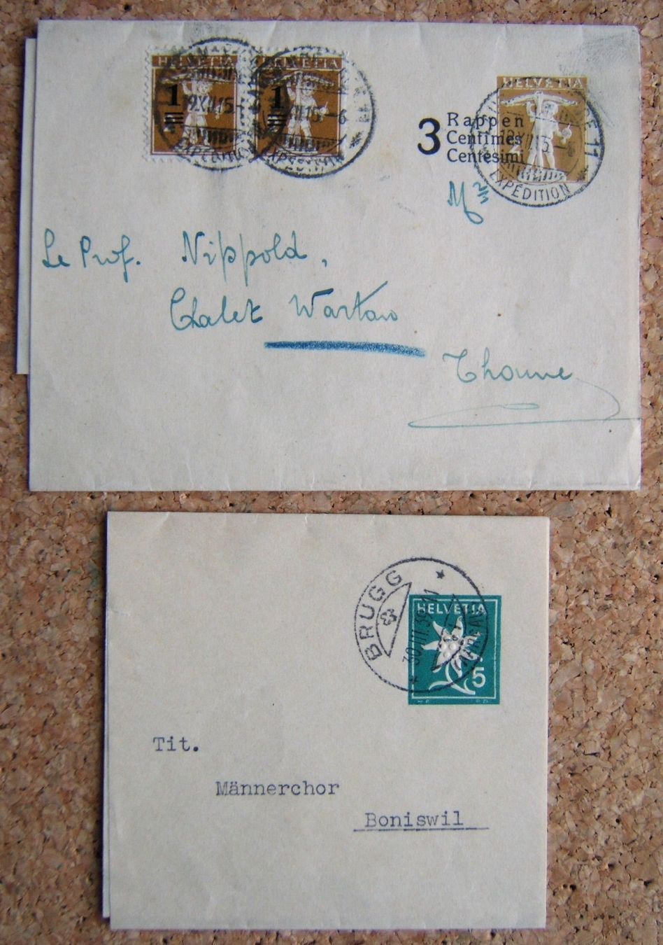 Alle Briefmarken: 2 STREIFBÄNDER 1915 / 1939 – Gebraucht aus Brunnen von Nonne04