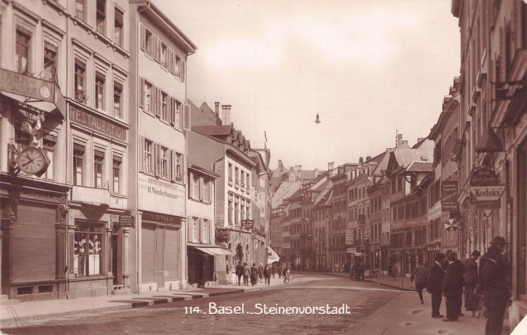 Cartes postales: Basel // circa 1910 Steinenvorstadt – D'occasion à Basel par intermezzo12