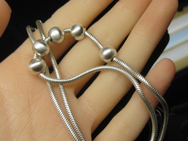 Ketten: Schlangenkette Kugeln Silber 925 + MP 46 cm – Gebraucht aus Ermatingen von Decovin 6