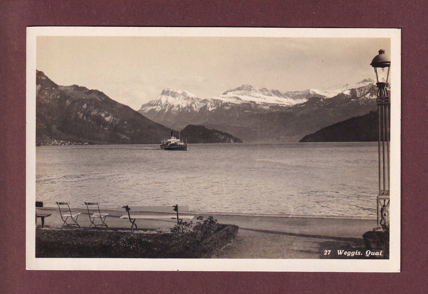 Cartes postales: WEGGIS - Quai - Schiff – D'occasion à Pully par nicecards