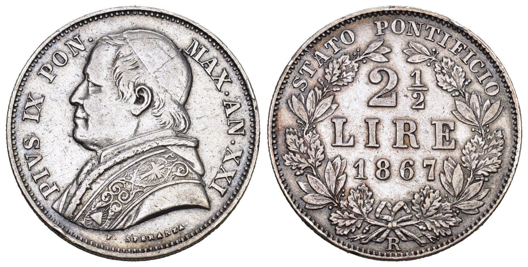 Toutes les monnaies: Papal State 1867 – D'occasion à Bern par numismatictops