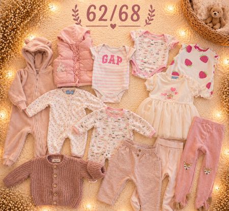 Babykleider Set Rosa Grösse 62/68 Mädchen 