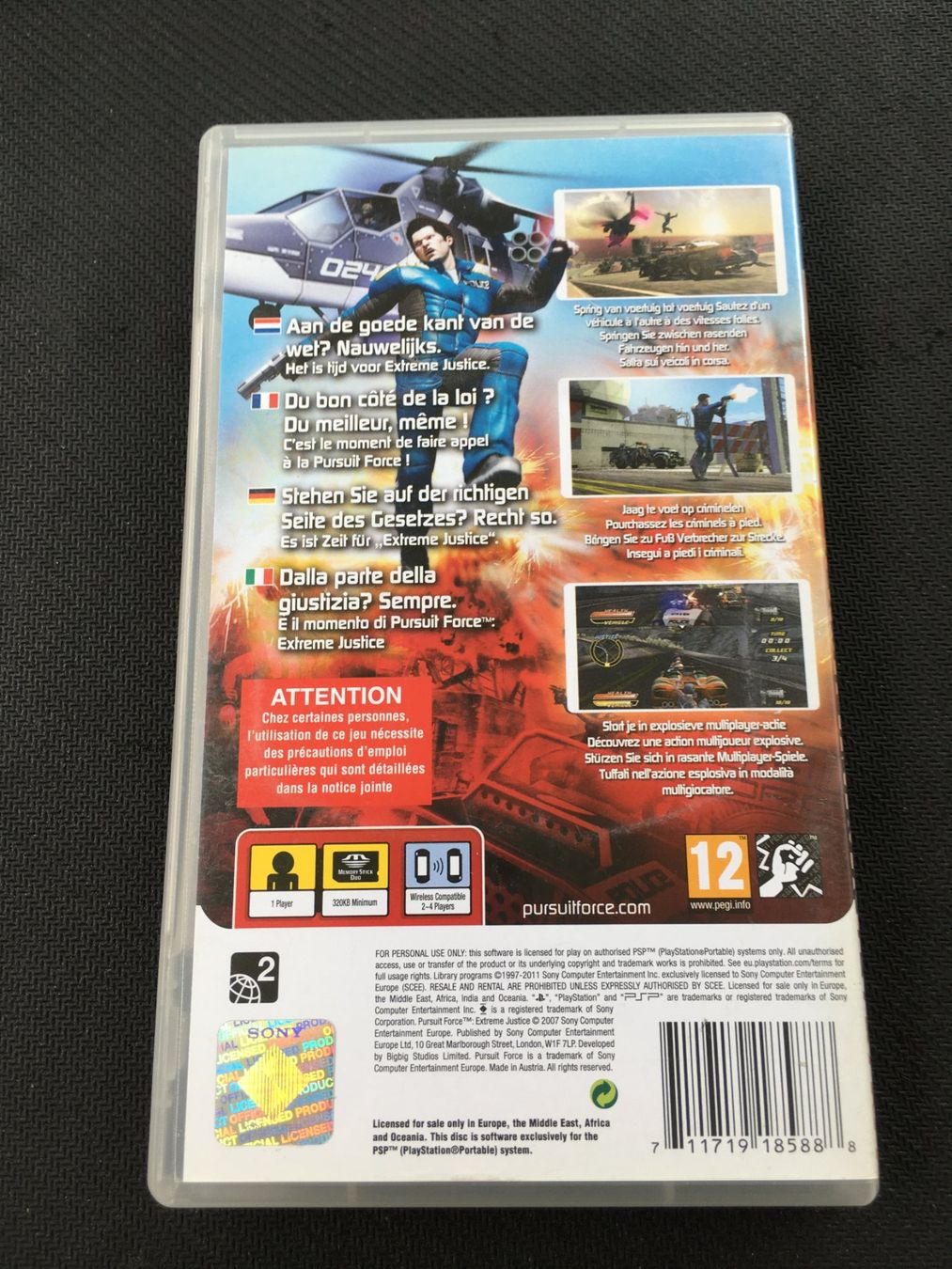 Sony Giochi: Pursuit Force Extreme Justice - PSP – Usato da St.Gallen venduto da Punktchen01 1