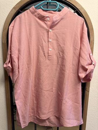 Herren Hemd kurzarm rosa Grösse XL neuwertig