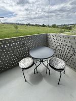 Gartentisch aus Metall, Durchmesser 70cm, schwarz, Top!