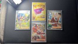 4 cartes Pokémon Trainer 