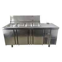 Saladette 4x GN 1/1, 3 Flügeltüren GN 1/1