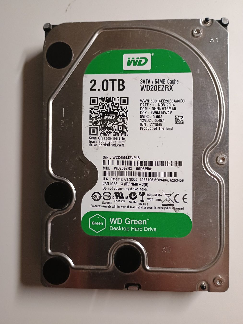 Western Digital Dischi rigidi: Hard Drive 2TB Western Digital Green – Usato da Faido venduto da crossini