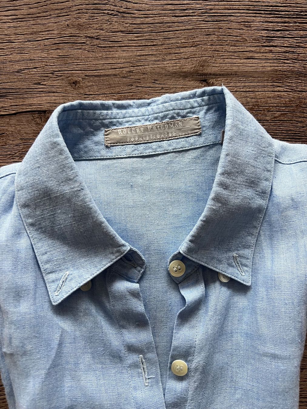 Robert Friedman Blusen: ROBERT FRIEDMAN Blouse (Damen)/Leinen/Grösse S/hellbblau – Gebraucht aus Männedorf von lei_p9ps 1