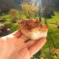 Citrin Quarz Druse Edelstein 421g Goldener Herbstzauber✨