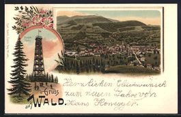 Litho Wald, Bachtel-Turm, Gesamtansicht