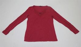Beldona Shirt mit Spitze - rot - Gr. M