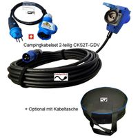 Campingkabel Gummi verstärkt Set 2-teilig CEE16-3 3x2,5mm2