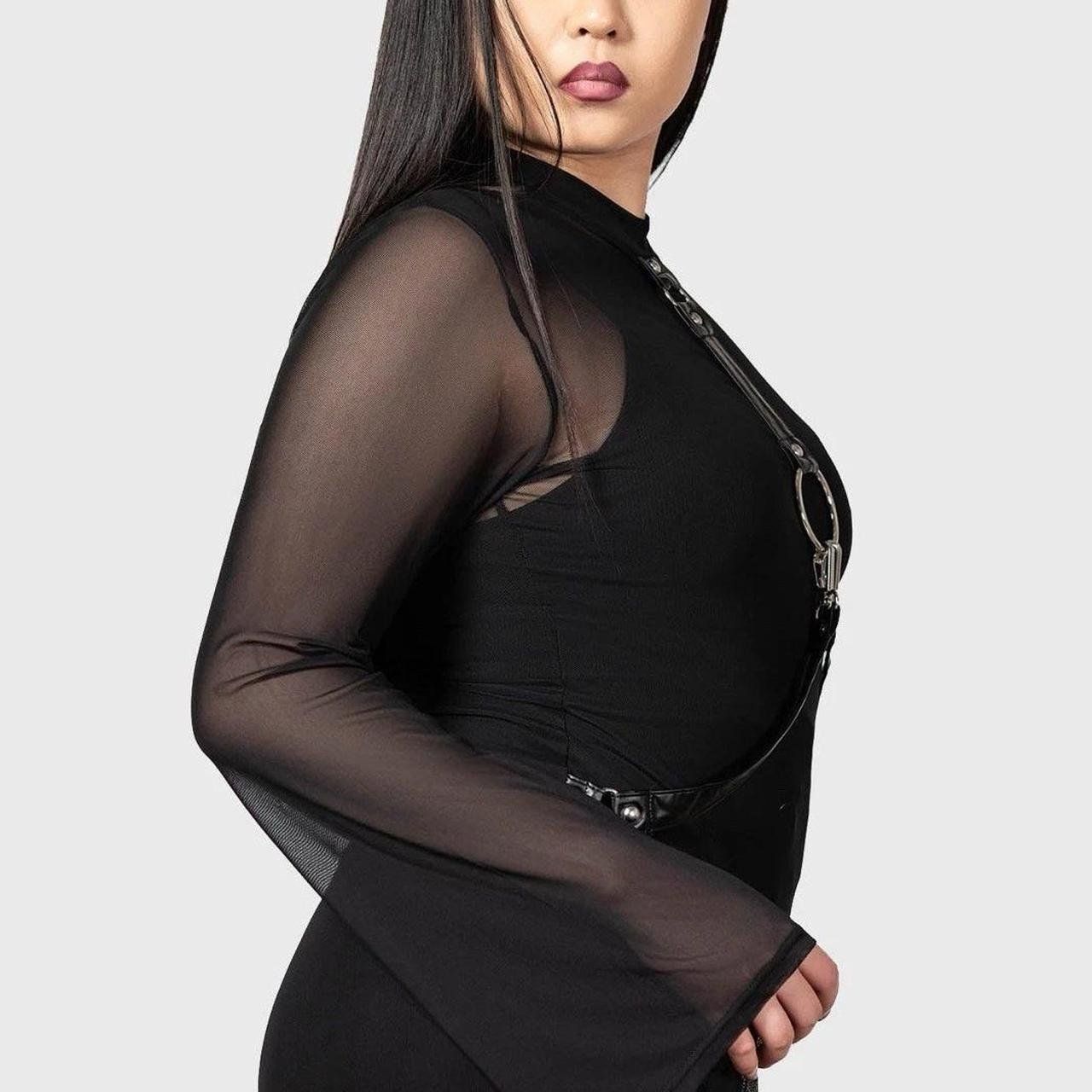 Killstar Vestiti: Killstar Sheer Bondage Long Sleeve Dress – Usato da Zürich venduto da Swiss_Rhapsody 1