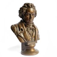 Gladenbeck Bronze Büste Ludwig van Beethoven von ca 1890