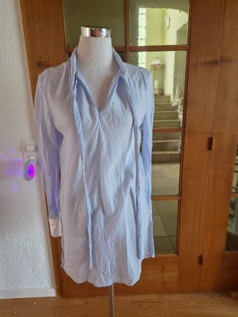 Marc Cain Tunika blau weiss gestreift Grösse N3