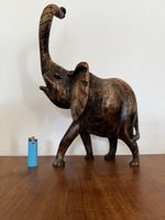 Grosser Elefant 🐘 Holz braun 49 cm Höhe 3.06 Kg Holzelefant