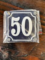 Emaille Hausnummer ( 50 ) 10 x 10 cm