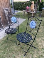 Gartenstühle Metall Mosaik Klappbar guter Zustand