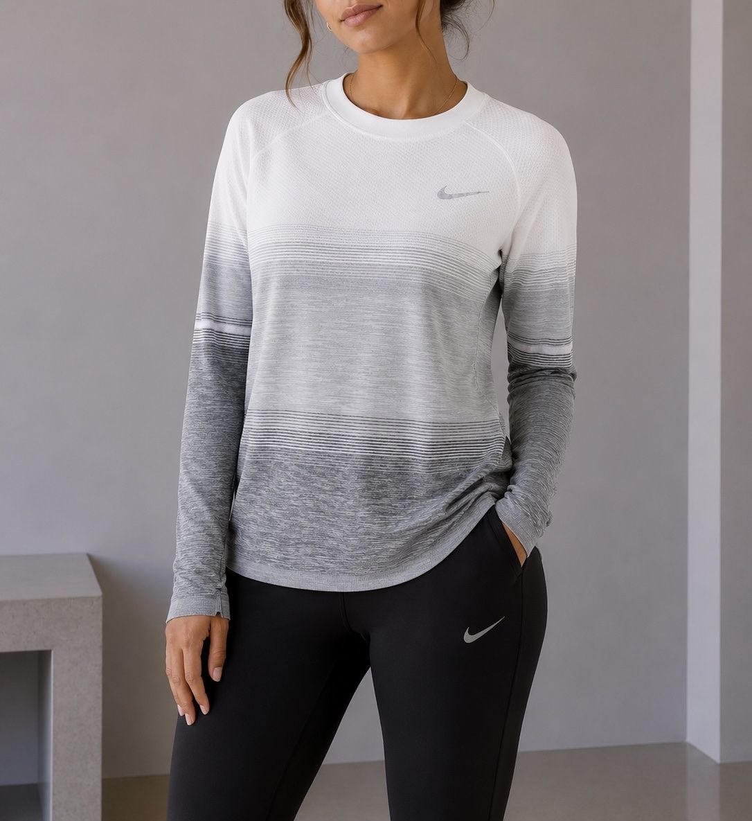 Tops: Nike Dry Fit Langarm grau Gr. M – Gebraucht aus Bottmingen von ana_5hrv