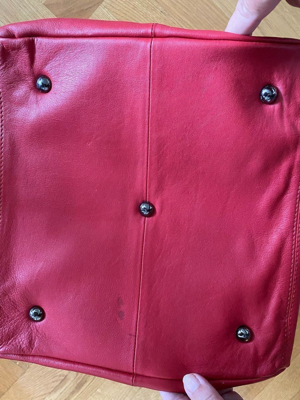 Borse da donna: Rote Braun Büffel Leder Handtasche – Usato da Hünenberg venduto da a.u.849 9
