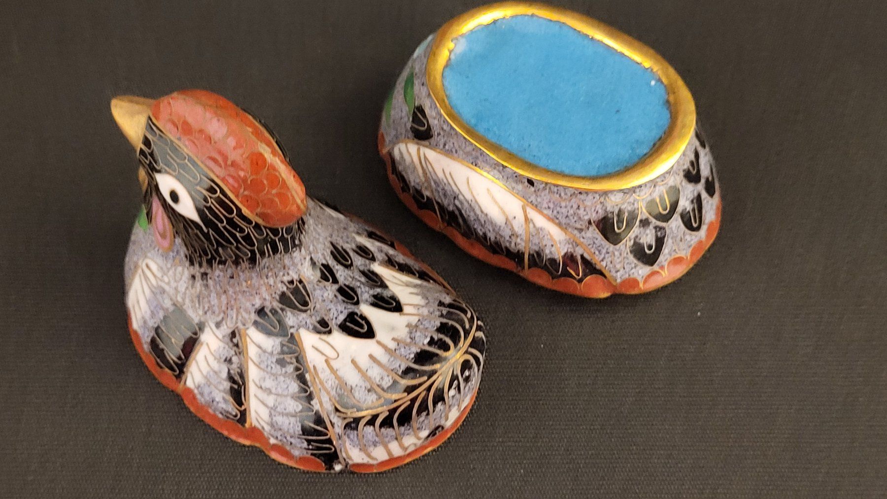 Figuren: Cloisonne-Dose HUHN HENNE – Gebraucht aus Basel von spinne02 6