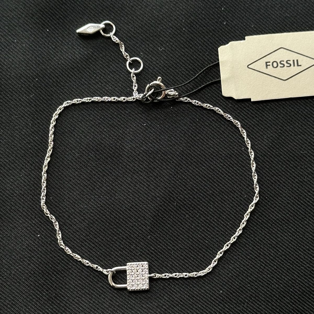 Fossil Bracciali & Braccialetti: Fossil Silber 925 Vorhängeschloss Armkette – Nuovo (secondo la descrizione) da Givisiez venduto da dor_xb9k