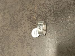 Herzfrequenz Ring, Edelstahl, neu, Grösse 17, unisex