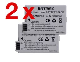 2 Stk. Batmax Akku LP-E8 zu Canon EOS 700D, 650D, 600D, 550D