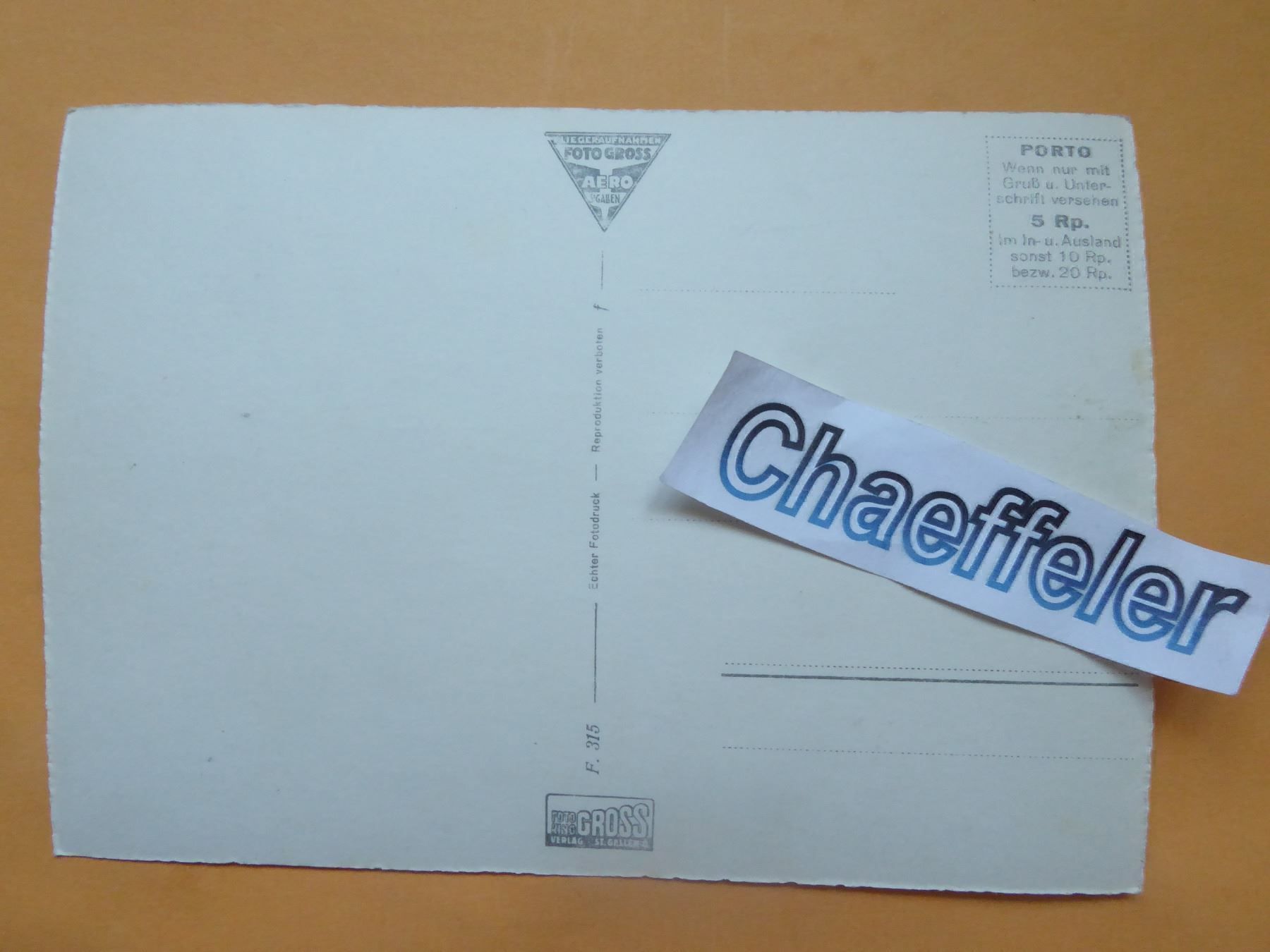 Cartoline postali: Fliegeraufnahme Fünfländerblick mit – Nuovo (secondo la descrizione) da Zürich venduto da Chaeffeler 1