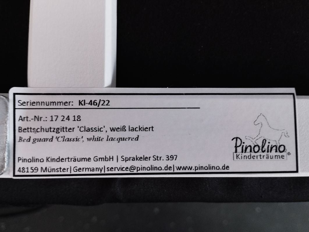 Pinolino Box & Barriere di sicurezza: PINOLINO Kinder-Bettschutzgitter – Nuovo (secondo la descrizione) da Schübelbach venduto da Restwert_Schubelbach 6