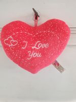 Herz Stoff I love you Stoffherz Liebe Valentinstag Hochzeit