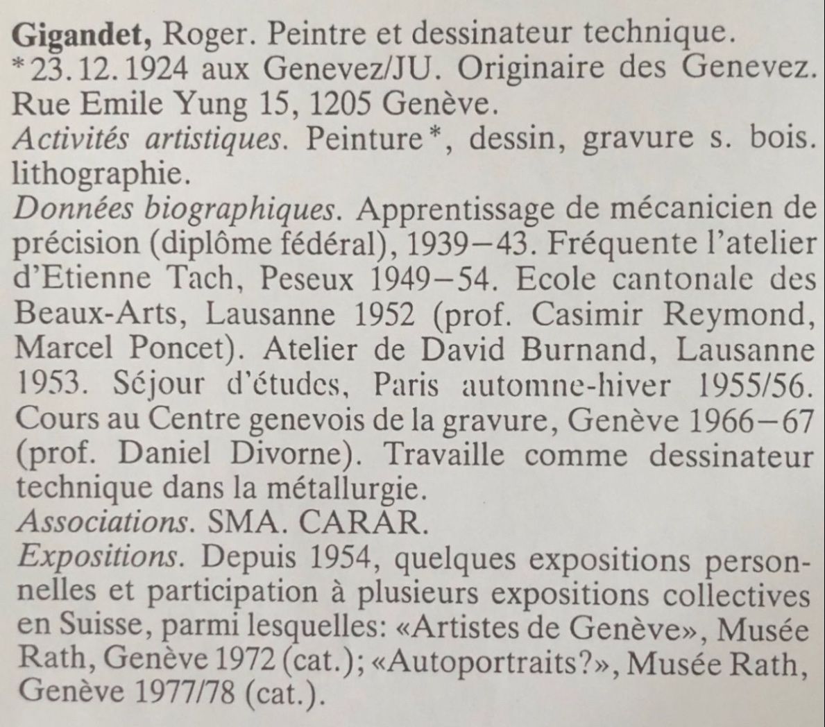 Dipinti: Gigandet Roger 1924 – Usato da Grosshöchstetten venduto da Perle1951 4