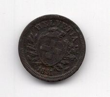 (446) Schweiz 1 Rappen 1851, vz