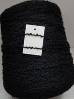 Zegna Baruffa Merino 87% Kaschmir 5%, Vello 500g Bouclé nero
