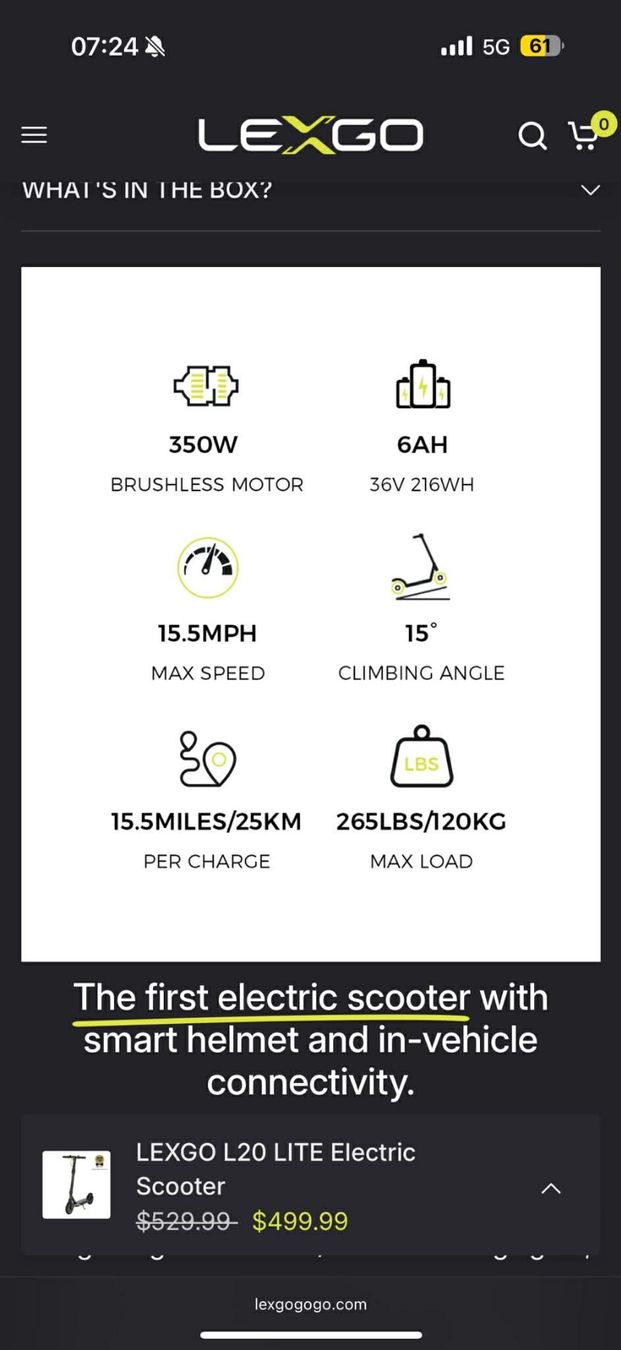 Kickboard: Electric Trotti  Kappa Lexgo. 15.5mph – Usato da Bursinel venduto da don_ccb9 9
