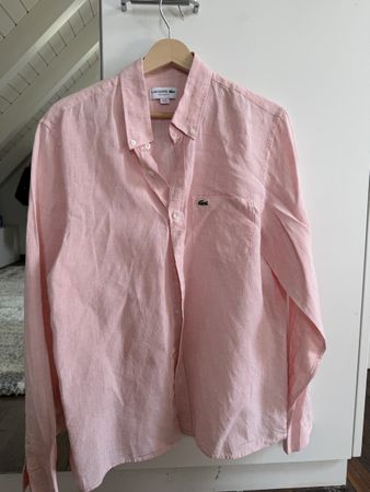 Lacoste Hemd Langarm Rosa 