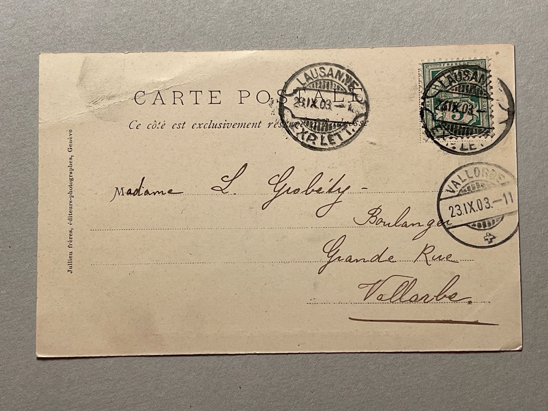 Cartoline postali: Lausanne Place Bel-Air, – Usato da Strengelbach venduto da Aschatan5 1