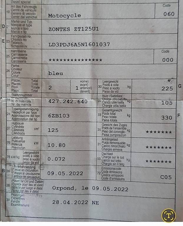 Strada: A vendre moto Zontes 125 – Usato da Sonvilier venduto da ste_58mr 3