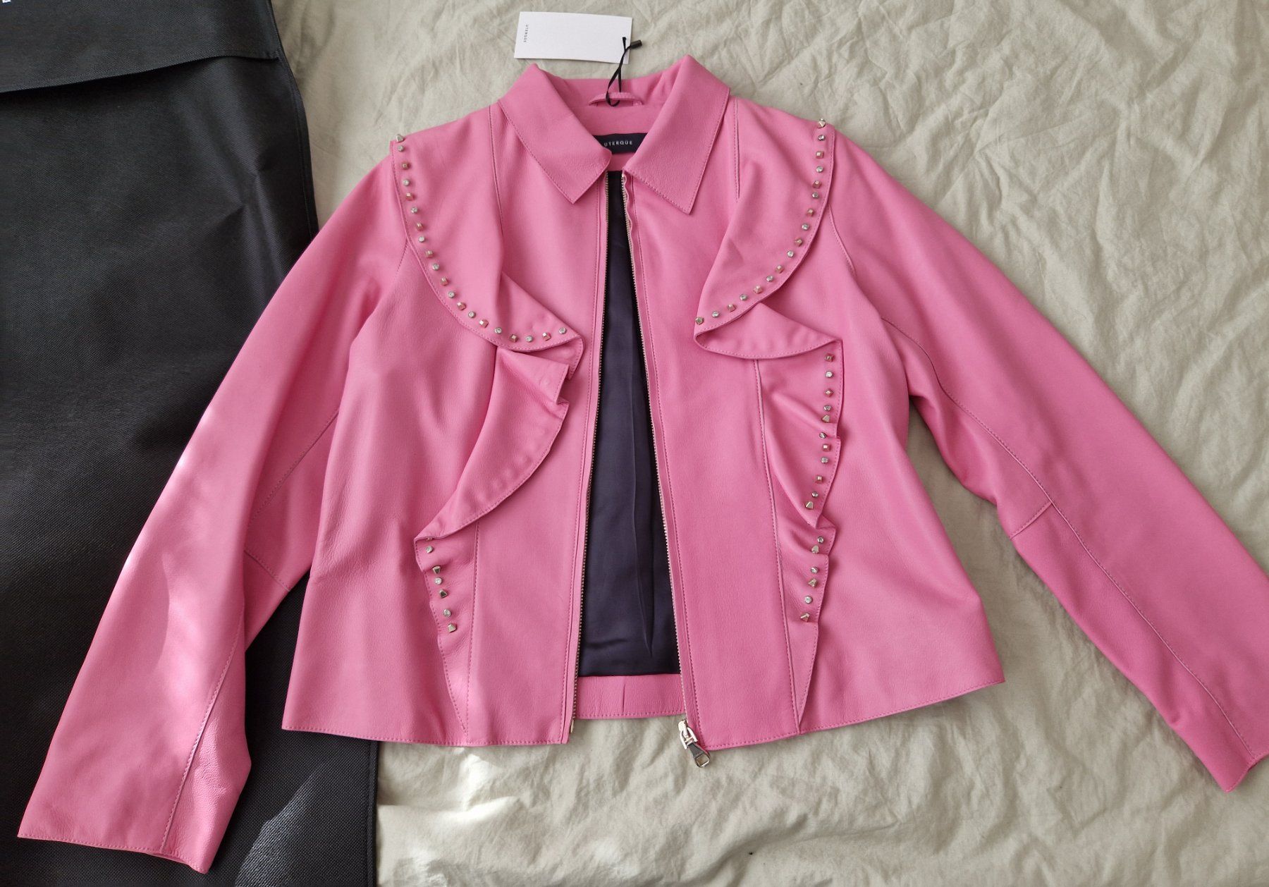 Giacche: Uterque Lederjacke pink Gr. M/L – Nuovo e nell'imballaggio originale da Erlinsbach SO venduto da ULIKH 3