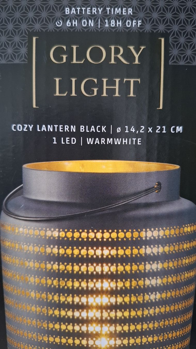 Micasa Altro in Decorazioni & Accessori: Glory Light Laterne, schwarz, 14.2 x 21 cm, LED, Timer – Nuovo e nell'imballaggio originale da Emmen venduto da Tigerlady 4