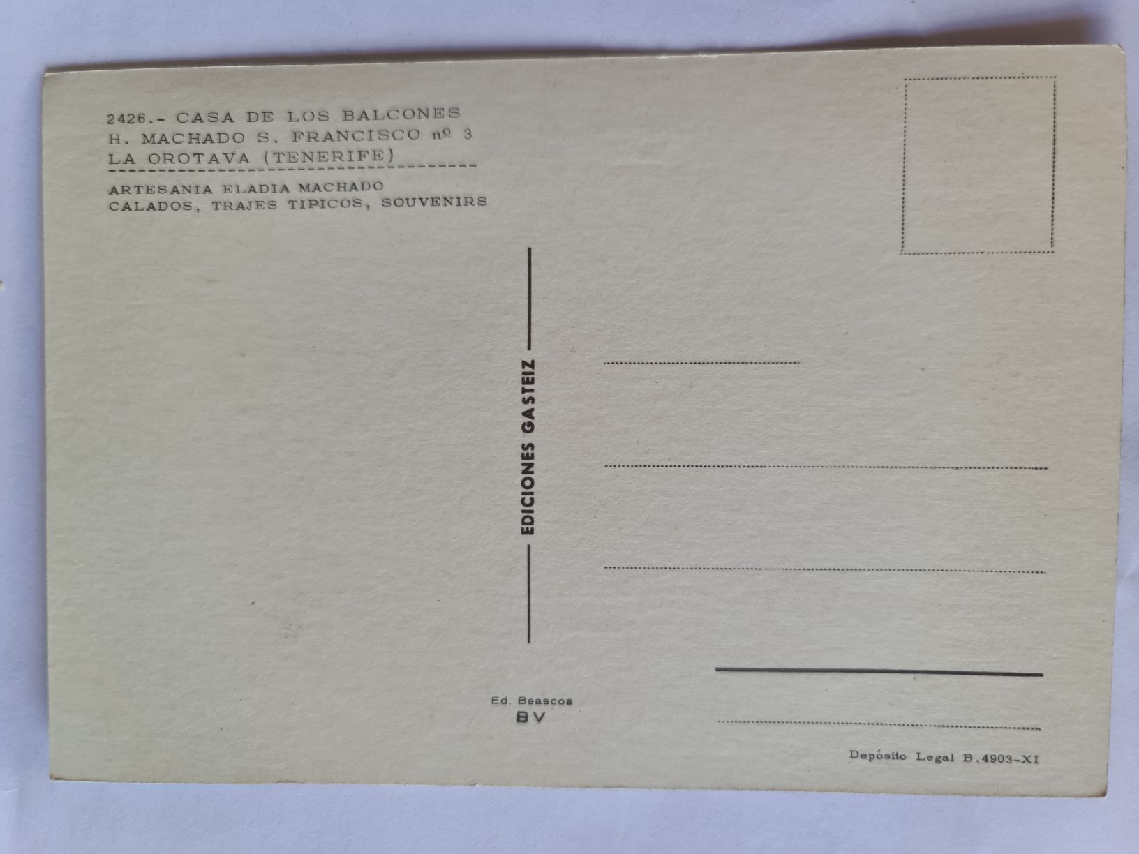 Cartoline postali: Ansichtskarte La Ortava Teneriffa Spanien 1049 – Usato da Dintikon venduto da Vexi 1