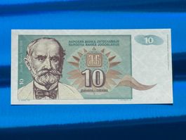 Belgrad 1994 - Jugoslawien - 10 Dinara UNC