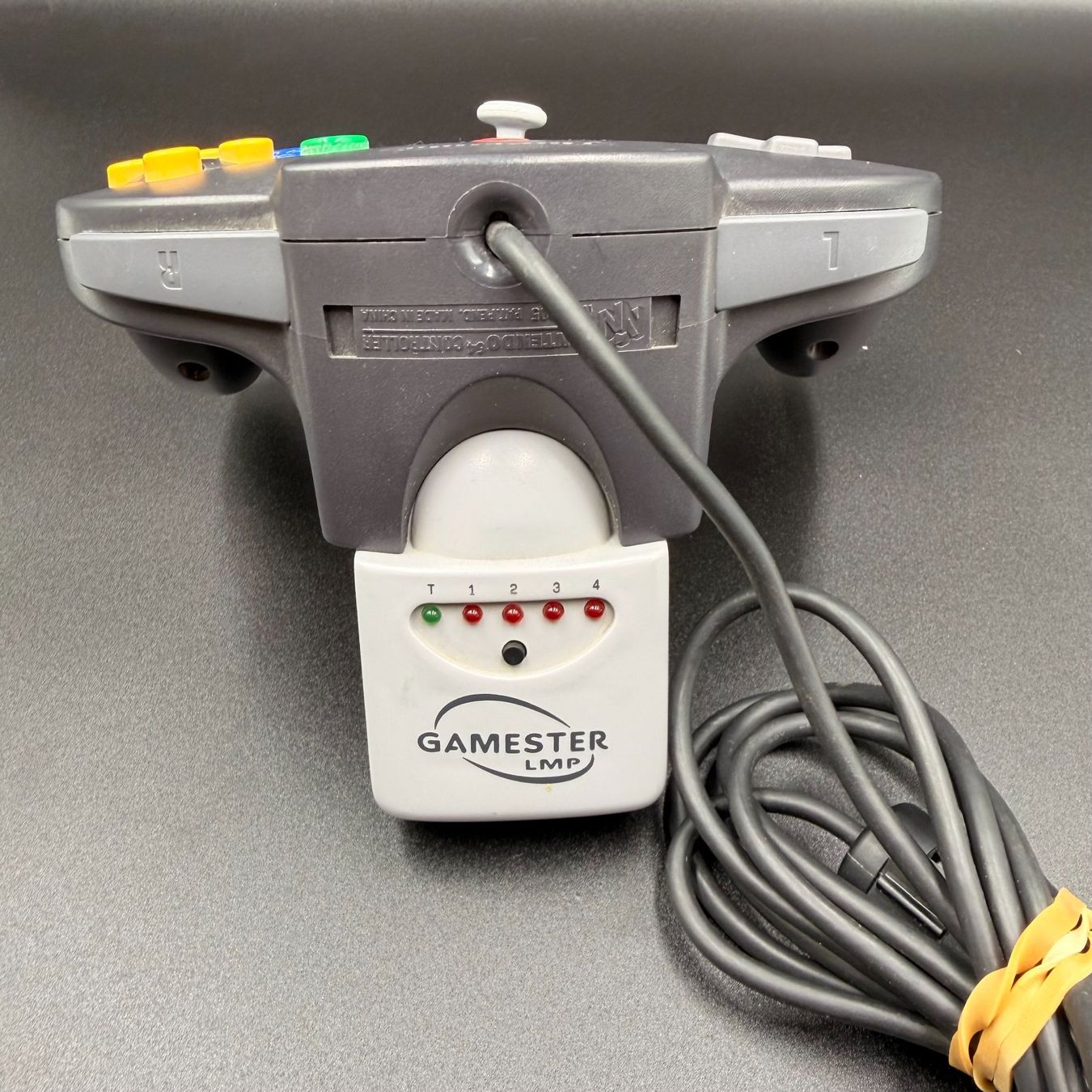 Nintendo Controller: Nintendo 64 Controller grau mit Gamester LMP Memory Pak – Usato da Düdingen venduto da Nerdworld 2