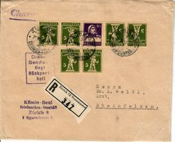 Brief, Kümin - Beul Briefmarken Geschäft Zürich 1933