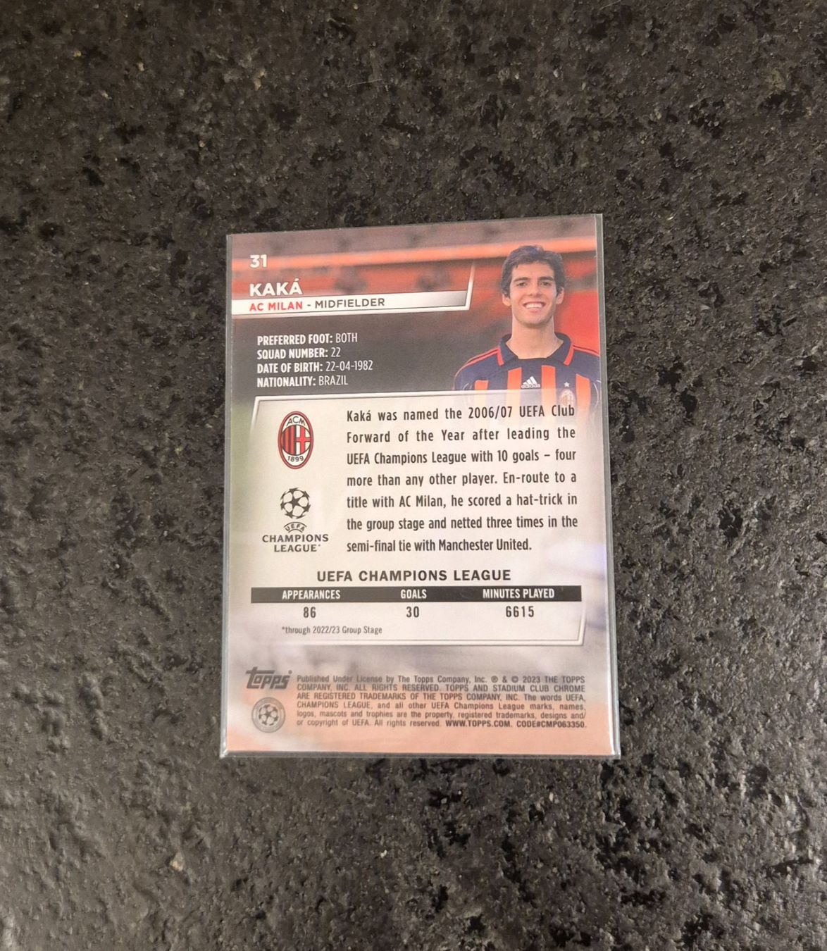 Topps Sammelbilder & Trading cards: Kaka - AC Milan - Topps – Neu (gemäss Beschreibung) aus Burg AG von Danoe 1